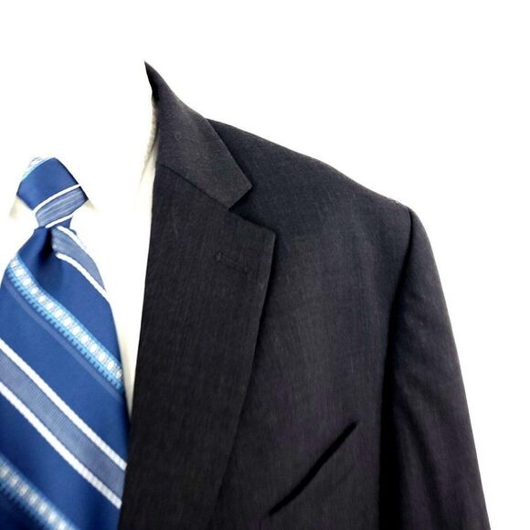 Pronto Uomo Wool 2 Button Suit Jacket 44R Gray Blazer - Picture 2 of 10